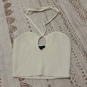 White halter top size S